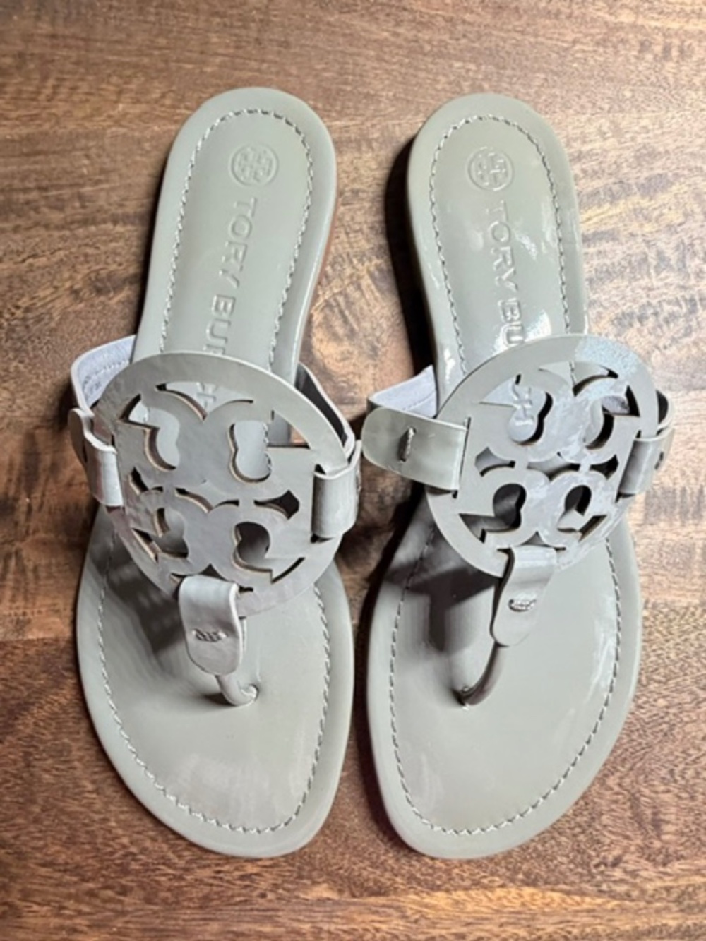 Tory Burch Gray Miller Sandals 8 1/2